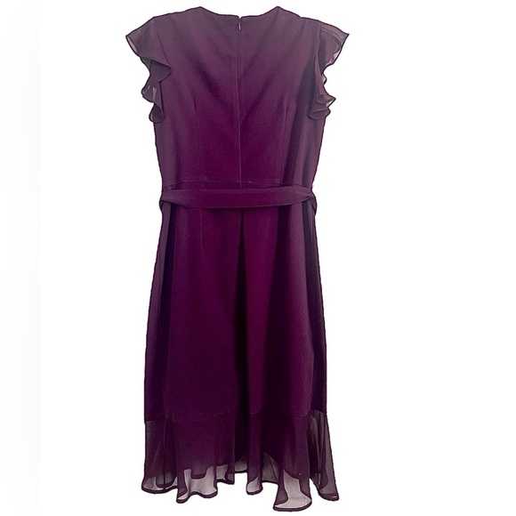 Elegant Purple Ruffle Dress - Picture 5 of 8